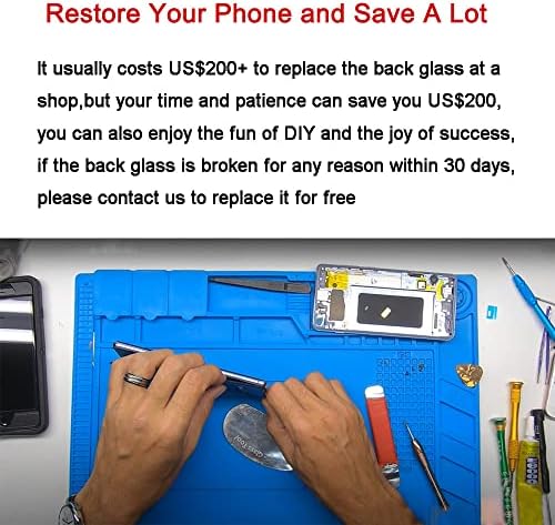 Rear Back Glass Replacement for Samsung Galaxy S22+ Plus 6.6-inches with Reparing Toolkit and Adhesive (Green)