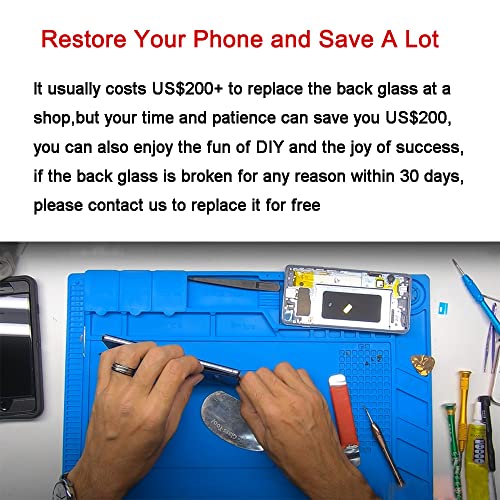 Perzework Rear Back Glass Replacement Compatible with Samsung Galaxy S23 Ultra 6.8-inches with Reparing Tool Kit (Phantom Black) by Perzework - Image 7