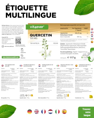 vit4ever Quercétine - 500 mg - 180 Gélules - Pour 6 mois – vue 6