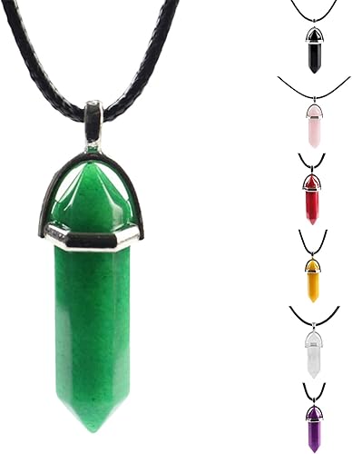 Miniatura 2 de Collar con colgante de cristal de cuarzo rosa, envuelto en alambre plateado, piedras preciosas de punto curativo de chakras, collar de cuarzo de