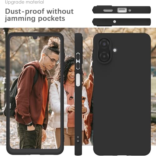 Image of YATWIN Silicone Case for Samsung Galaxy A07 4G, Soft-Touch, Shockproof, DustProof, Antiskid Phone Cover for Samsung Galaxy A07 4G - Black