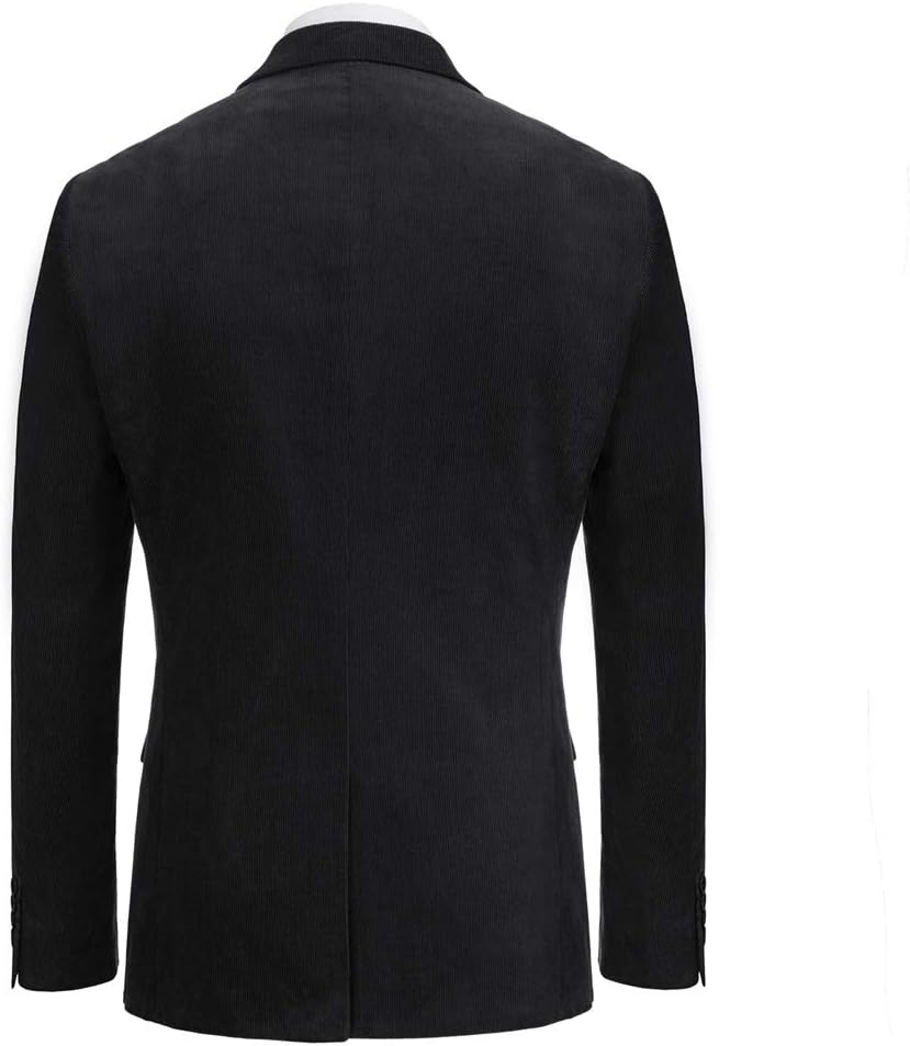 PJ PAUL JONES Mens Corduroy Blazer Jackets Slim Fit Two Button Casual Sports Coat - Image 2
