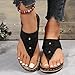 Imagen de Zapatos Mujer Primavera 2022 Diseño Ergonómico Sandalias con Poste de Cuña Reducen la fatiga del pie Zapatos cómodos y funcionales Zapatos de mujer Negro Elegante con tiras