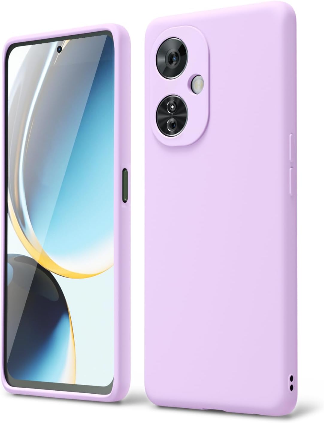 oakxco for Oneplus Nord N30 5g Phone Case Liquid Silicone Grip, Cute Thin Slim Soft Rubber TPU Plain Smooth Gel Cover for Women Girl Aesthetic Design, Matte Solid Protective & Shockproof, Yellow