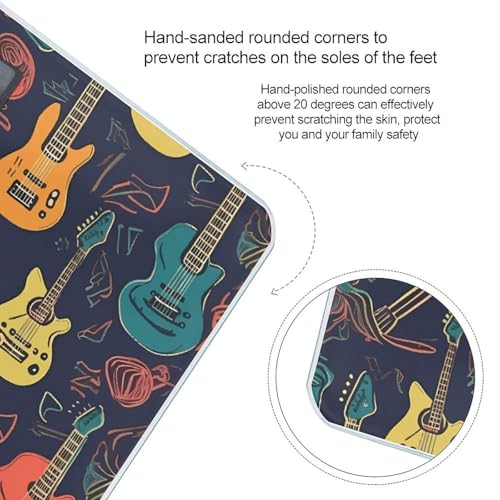 Báscula digital para baño con patrón guitarra miniatura 4