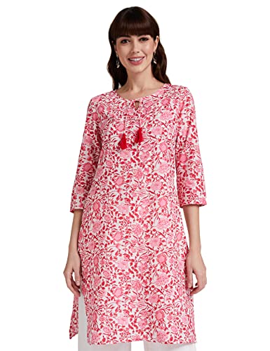 Image of Amazon Brand - Myx Women's Cotton Regular Fit Kurta (Available in Plus Sizes)