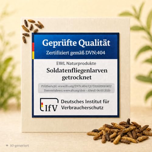 EWL Soldatenfliegenlarven getrocknet 1,2kg (7,8L) | Vogelfutter Fischfutter