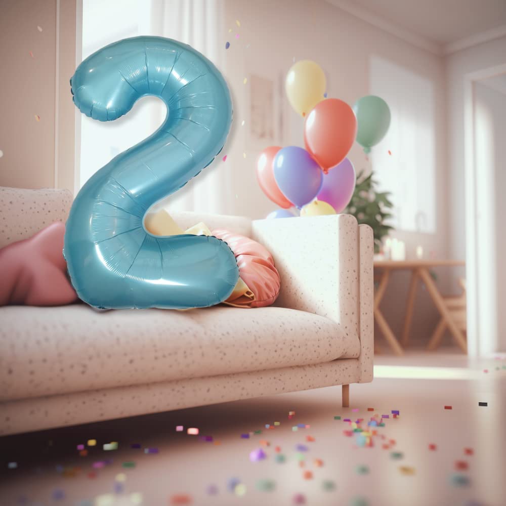 DIWULI Palloncino Happy Birthday Blu Decorazione Compleanno