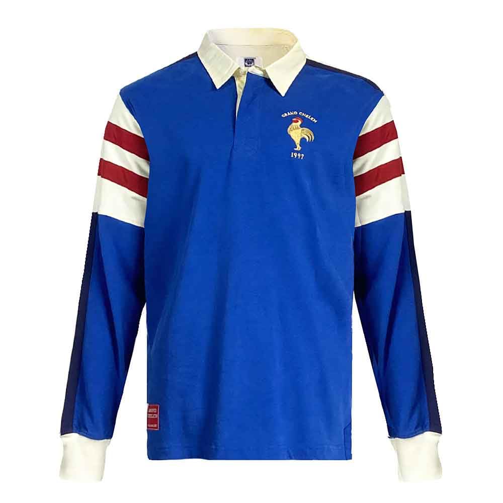 Ellis 1871 Rugby Men's Blue France Rugby Shirt 1997 (Uk, Alpha, 4XL, Regular, Regular, )