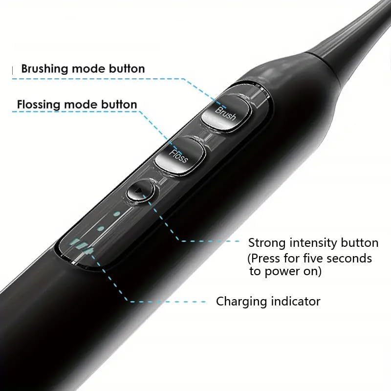 Electric Toothbrush with Water Flosser, Professional 2 in 1 Cordless Advanced Water Dental Flosser Toothbrush Combo, Portable for Travel and Home