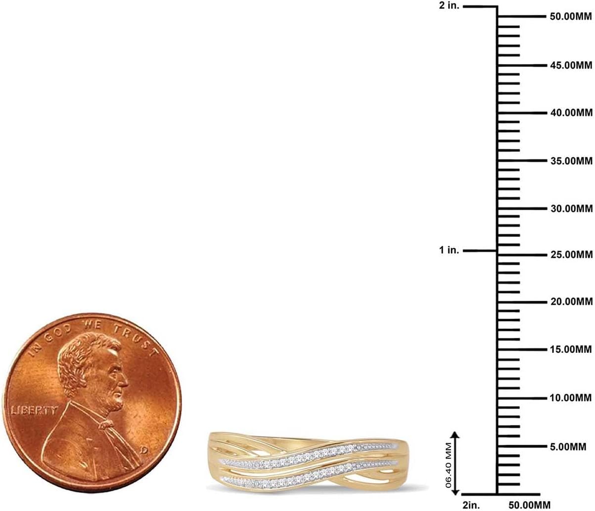 10k Yellow Gold 1/20ct TDW Diamond Fashion Ring(H-I, I2)