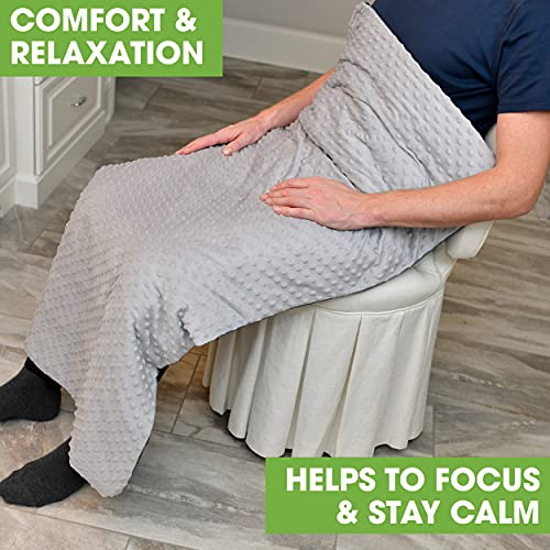 Barmy Weighted Lap Blanket (48"X24", 6Lbs) Weighted Lap Pad With Removable Cover For Adults, Teens And Kids, Cotton Inner Blanket, Weighted Throw Blanket - Cool Gray #TOP1