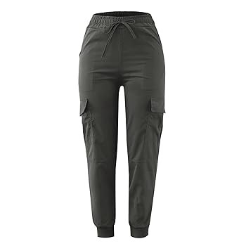 Tuta Cargo Donna Pantaloni Cargo In Twill Vita Bassa Lungo