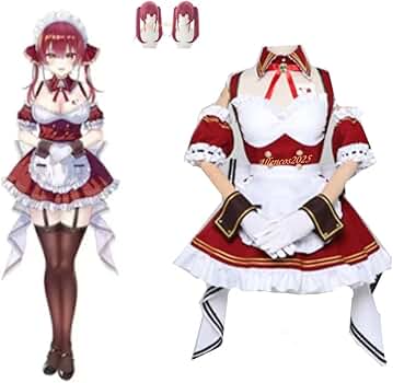 Amazon.co.jp: [HJMAX] 宝鐘マリン メイド服 コスプレ 衣装 (ウイッグ 