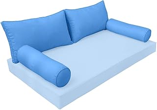 MH GLOBAL |SLIPCOVER ONLY| S2 Outdoor Bolster Backrest Pillow Covers Same Piped Crib AD102