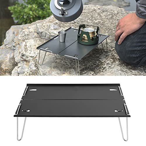 TITA-DONG Mini Camping Table, Lightweight Portable Aluminum Alloy Roll up Table