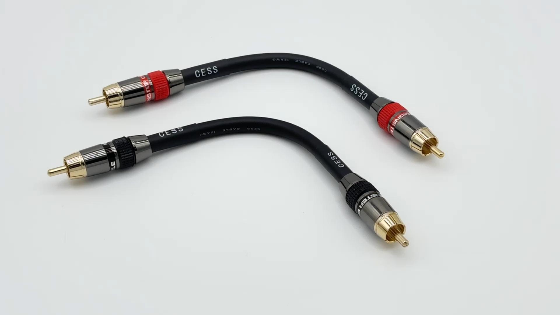 Amazon.com: CNCESS CESS-163-4i Low Noise 12 Gauge Premium RCA