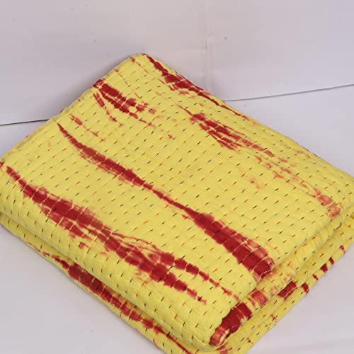 Ropa de Cama Bohemia King Colcha de Cama 90x108 Edredón Kantha Estampado 5