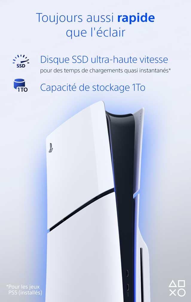 Sony, Console PlayStation 5 Édition Standard 1 To avec lecteur Blu-ray 4K, SSD Ultra-Rapid - Mise en situation et utilisation