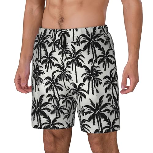 Palm Tree Print Men Stylish Functionality Swim Trunks Breathable Beach Shorts Surfing Gym Fishing2