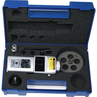 Shimpo DT-207LR-S12 Handheld Tachometer with 12 Wheel, LED Display, 6 - 99999rpm Range