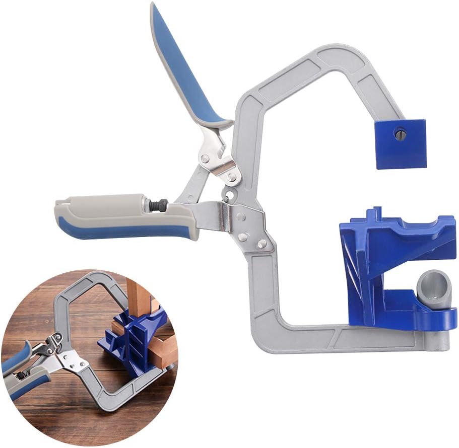 zxz Carpenter Corner Clamp, 90 Degree Right Angle Jig T-joints Miter Tool Premium Stainless Steel Auto-adjusting Design, for Box Cabinet Drawer