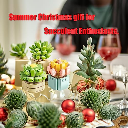 Feelo Stem Succulents Plants Building Set Mini Bricks Bonsai Model Christmas Brithday Gifts For Kids, Boys Girls Gift(2 Set) #TOP2