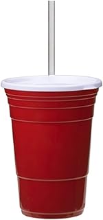 Reusable Glass Tumbler Cups with Lid & Straw | Home Essentials | BPA Free Strong & Sturdy | Kids Adults Birthday Camping Hiking Travel Outdoor Breakfast Party Juice Drinks Mocktails Cocktails - 24 Oz