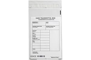 USPACKSMART Clear Plastic Cash Transmittal Bags