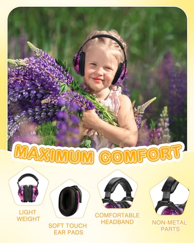 Image of ZOHAN Kids Ear Protection 2 Pack, Hearing Protection Safety Ear Muffs for Children Have Sensory Issues, Adjustable Noise Reduction Earmuffs for Concerts, Fireworks, Air Shows(Nebula&SKULL)