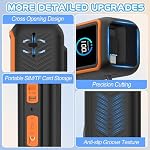 Soft Silicone Case for Anker Laptop Power Bank (25,000mAh/165W), SD/SIM Card Storage, Display Shockproof Protection & Dustproof, Travel Protective Cover for Anker Power Bank 165W (Black Orange) - Image 3