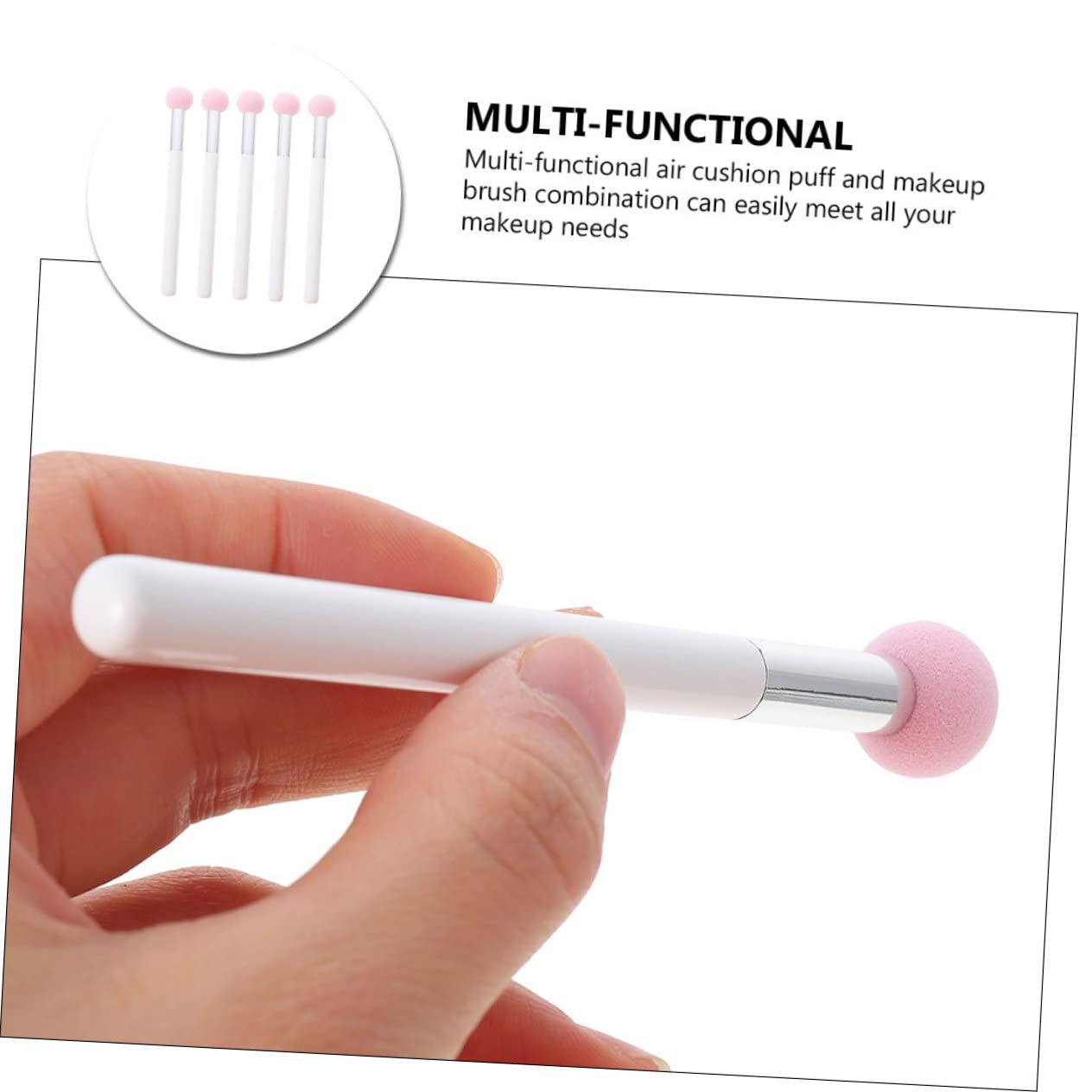 MAGICLULU Set Di 5 Pennelli Per Il Trucco Morbidi E Soffici Mini Puff Per Asciutto E Bagnato Essenziali Per La Bellezza 5 Pezzi*5