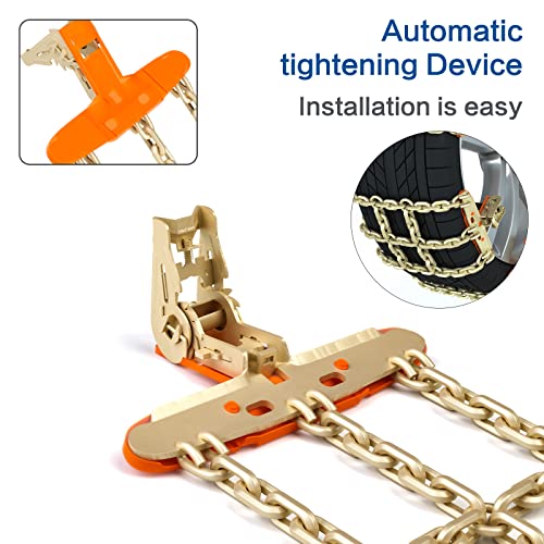 Autochoice 8 Packs Car Snow Chains Emergency Anti Slip Tire Chains With Thickened Manganese Steel For Truck Suv In Snow, Ice, Sand And Mud(Tire Width 195-235Mm) #TOP2