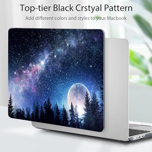 Image of Tuiklol for MacBook Air 13 inch Case M5 2026 M4 2025 M3 2024 M2 2022 Release Model A3449 A3240 A3113 A2681,Plastic Hard Shell Cover for MacBook Air 13.6 with Touch ID, Moonlight