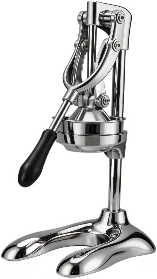 Kitchen fresh juice, gravity-assisted stainless steel head Manual juicer,hand press for fruits and vegetables such as lemons, oranges, Home & business,Great assistant during the World Cup (silver)