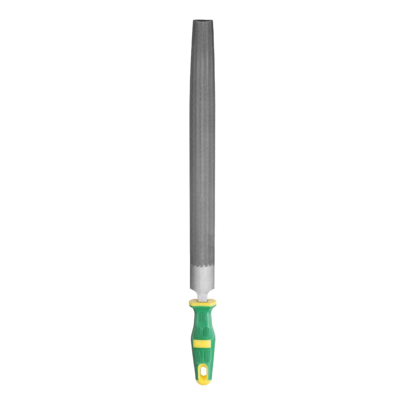 HARFINGTON 35,6 cm halbrunde mittlere Schnittfeile, doppelte Zähne, mittlere Metallfeile, Hartstahl T12 mit PP-Griff für Metall, Holz, Werkzeugschärfer, Grau