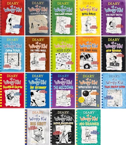 Diary of a Wimpy Kid vol 1-18 coffret de 18 livres idée cadeau idéal anniversaire ado