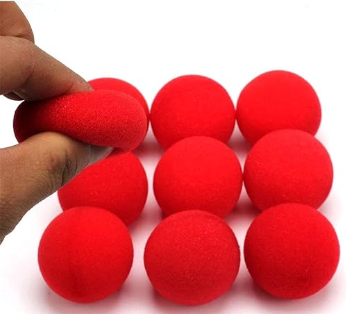 Miniatura 4 de 10 bolas de esponja rojas, herramientas mágicas suaves, ligeras, mini bolas de esponja mágicas, accesorios de truco de comedia clásica de calle