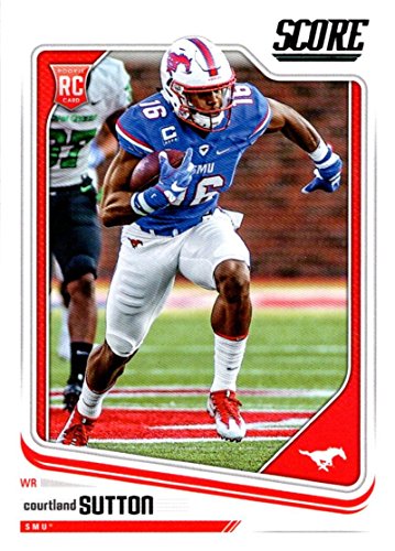 2018 Score #382 Courtland Sutton SMU Mustangs Rookie RC Football Card