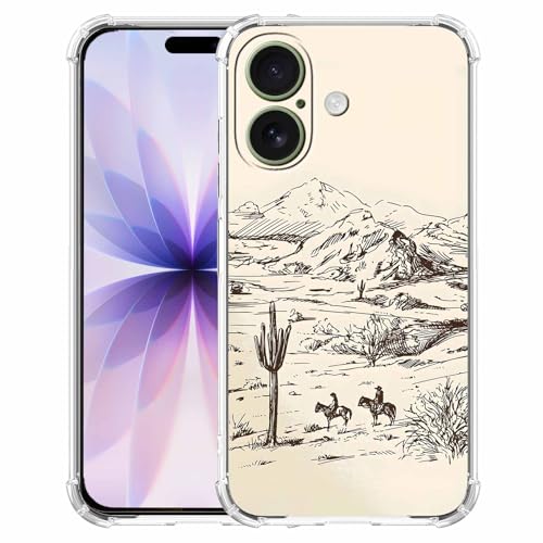 Coque iPhone 17 paysage sauvage pour un style cowboy vintage au quotidien