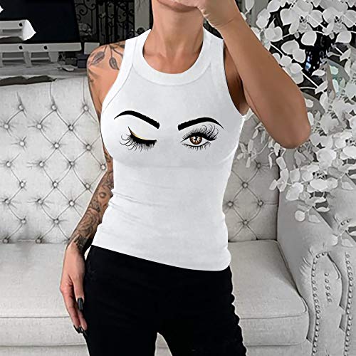Size Strappy Top Plus Flared Tops Womens Sleeveless Shirt Ladies Swing Vest Women's Blouse All Womens (White, XXL)4