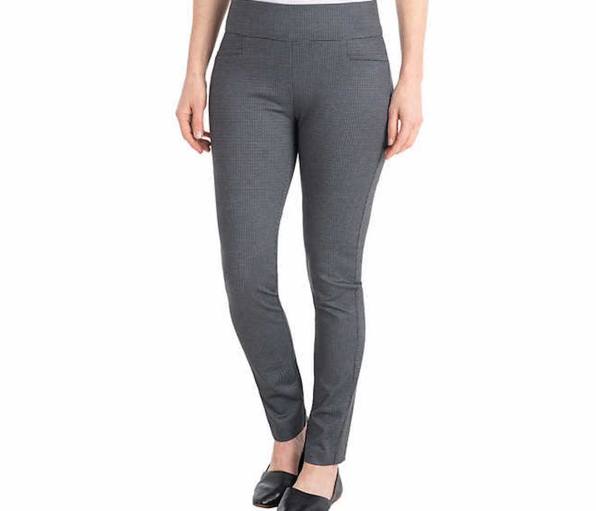 Dalia Womens Pull-On Ponte Pant with Built-in Tummy Control Panel