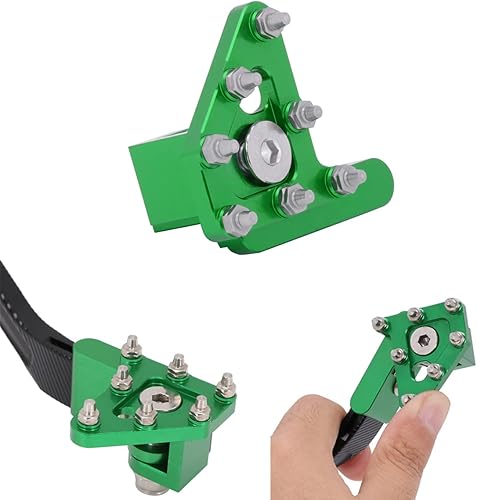 Motocicleta CNC Pedal De Freno Trasero Paso Placa Punta Ajustable Universal Para Dirt Pit Bike Motocross Enduro Supermoto MX - Verde