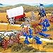 Civil War Army Men Toy Soldier Action Figure Playset -120 pieces including Confederate & Union Soldiers, Cannons, Wagons, Rideable Horses, Terrain & Giant Playmat -Great for Dioramas & School Projects