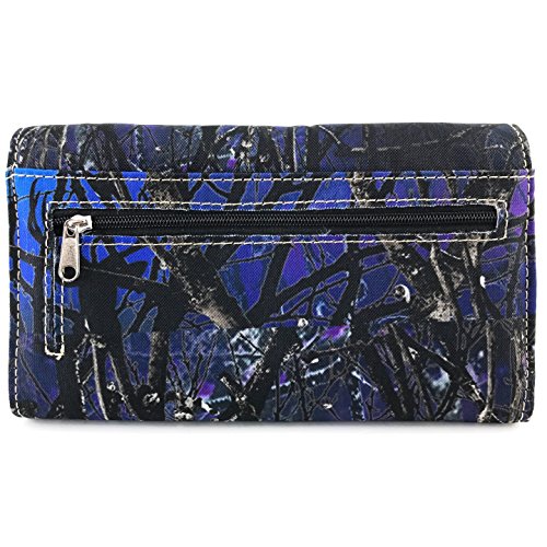 Zelris Camouflage Shine Glow Cross Wings Women Crossbody Trifold Wallet4
