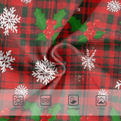 Joisal Toddler Girls Underwear 2t Cotton Girl Panties Cute Fun Briefs Underpants Christmas Red Green Tartan Plaid3