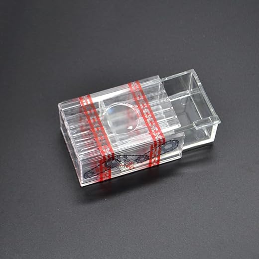 1 caja transparente del tesoro mágico trucos de magia sin abrir caja de primer plano ilusiones callejeras trucos accesorios comedia Props