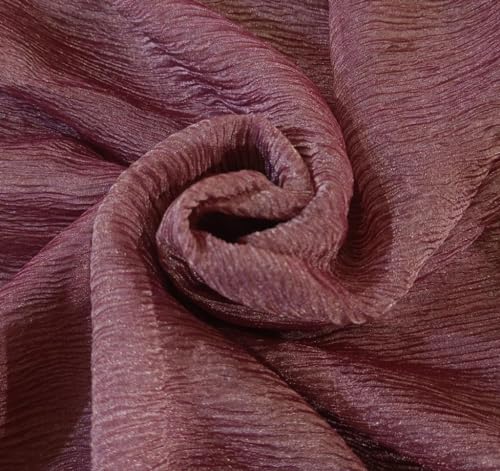 Tissu de soie métallique rose mauve 111,8 cm pour créer un top