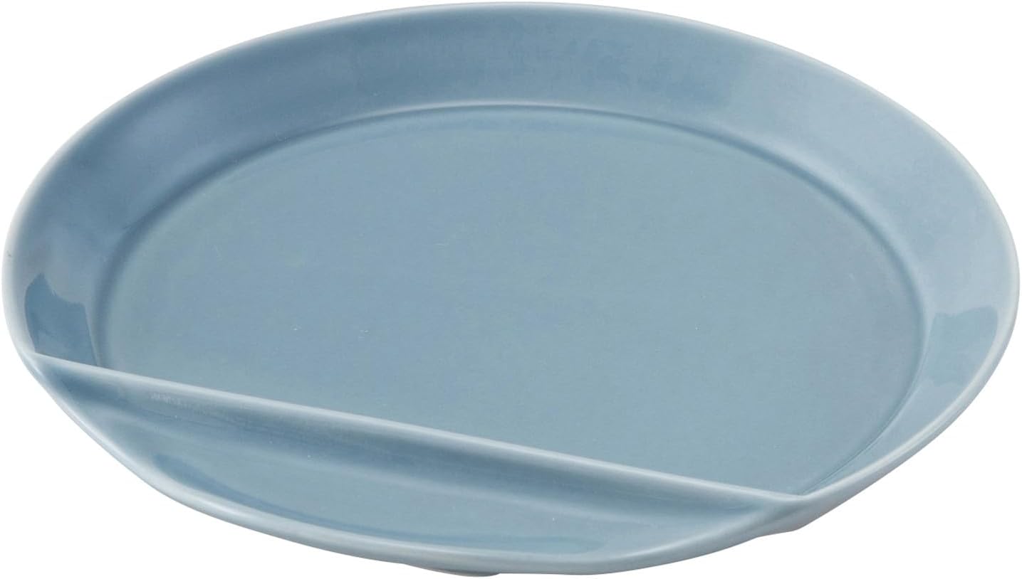 Hasamiyaki 25274 Tray Empty Diameter Approximately 5.9 inches (15 cm) Hanketsu Smart Blue Microwave Safe Dishwasher Safe