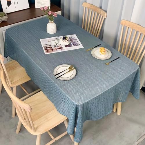 Nappe rectangle 140x220 cm en polyester lavable à motif géométrique